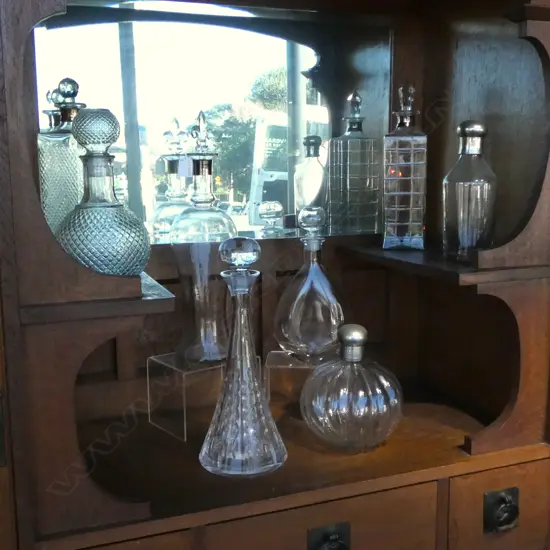 8 ASST. CRYSTAL DECANTERS H.445mm