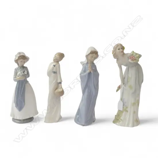 4 FIGURINES; 2 NAO, REX SPAIN, ROYAL DOULTON 'SUMMERS DARLING' H.280mm