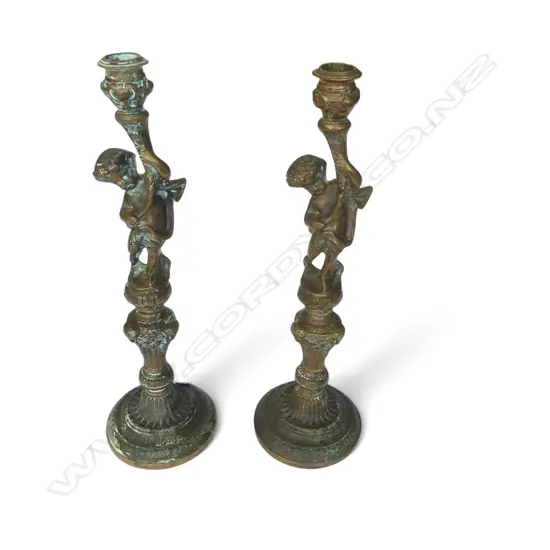 PR HEAVY BRASS CANDLESTICKS H.330mm