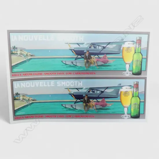 VINTAGE STELLA  ARTOIS LEGERE MARKETING SIGN, PROTOTYPE PLASTIC DUPLICATE SIGN, 800 x 1160mm