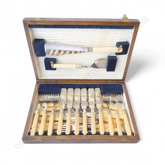 CANTEEN IVORINE 'BONE' CUTLERY INCLUDING FISH SERVICE + EXTRAS