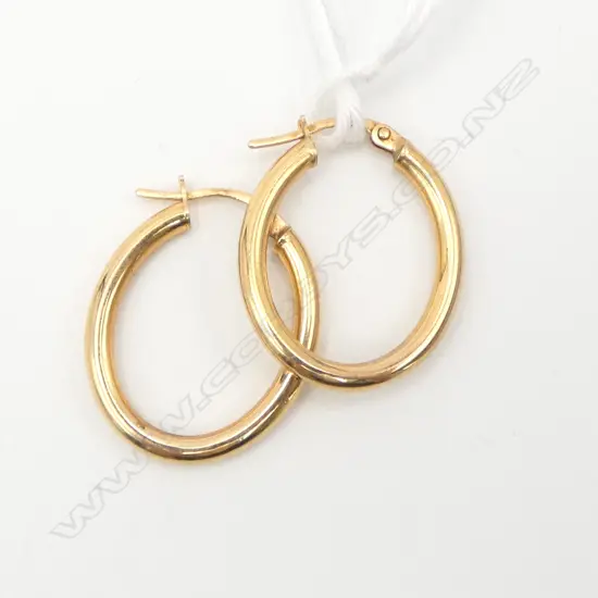 PR 9ct GOLD HOOP EARRINGS 1.2gms