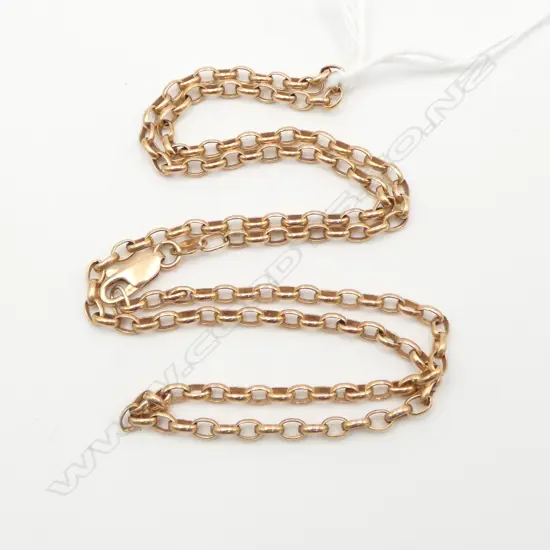 9ct ROSE GOLD NECK CHAIN L.480mm 9.6gms