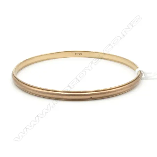 9ct ROSE GOLD HALF HOOP BANGLE 14gms