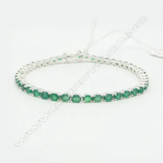 SILVER & EMERALD ? BRACELET