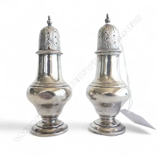 PR Chester 1901 SILVER PEPPERETTES baluster form 87gms