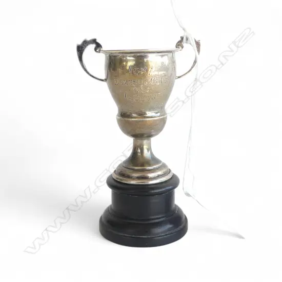 STG SILVER TROPHY, 'IONA, DOMESTIC CUP 1930, L. SCOWN', BIRMINGHAM 1929, 12.71gms, H.60mm