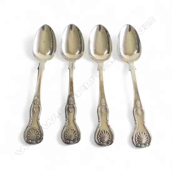 4 SCOTISH S/SILVER TEASPOONS 94GMS