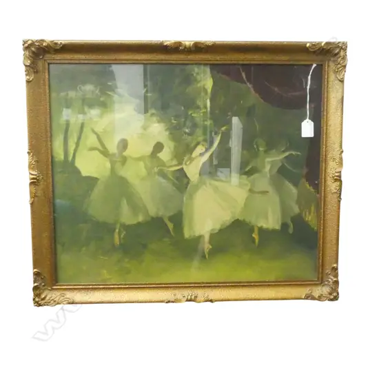 REPRODUCTION DORIS ZINKEISEN 'BALLET DANCERS', 450 x 520mm