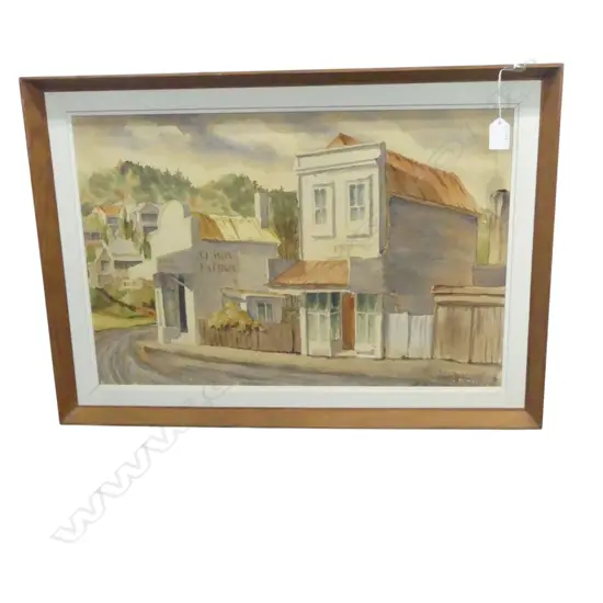 W/C STREET SCENE SIGNED KAY WALSH H370 L570MM