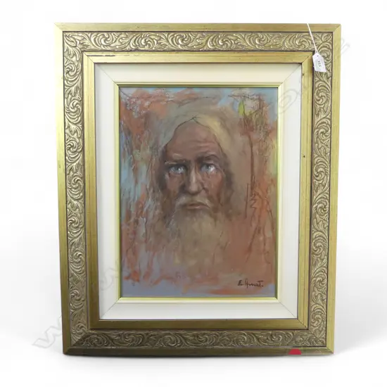 EDUARDO AMATO 'IL PROFETA' 1996 OIL AND PASTEL ON BOARD SIGNED DATED AND TITLED VERSO 395 X 290 MM