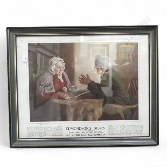 EDMONDSONS 1918 ADVERTIZING POSTER  WELL MATCHED H490 L570MM