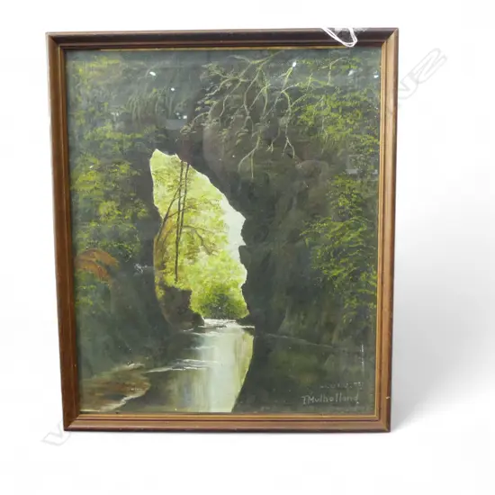 GOUACHE RIVER CAVE BY I MULHOLLAND H300L250MM