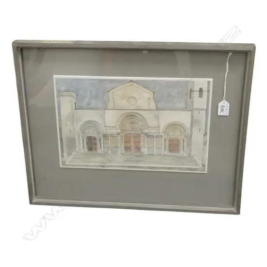 VALERIE THORNTON 'CHURCH AT ST GILLES' WC '75 235x360mm