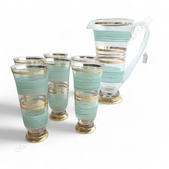 6 PLACE GLASS JUG SET H.270mm