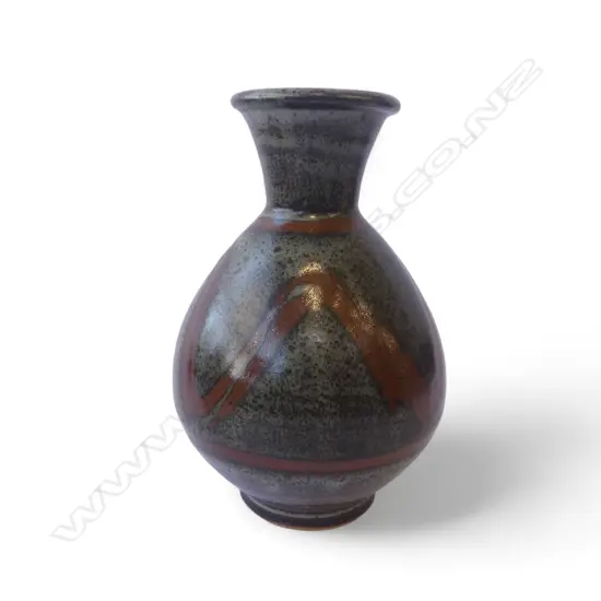 JOHN LEACH STUDIO POTTERY VASE, MUCHELNEY 02 H.230mm