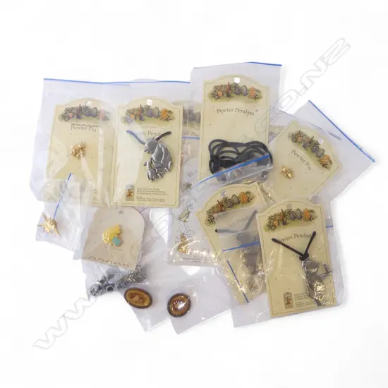 COLLECTION 'WINNIE the POO' CHARACTER PINS, pewter, some gold plated