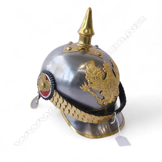 REPRODUCTION PRUSSIAN CUIRASSIER HELMET, STEEL & BRASS