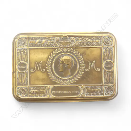 CHRISTMAS 1914 PRINCESS MARY BRASS WW1 TIN