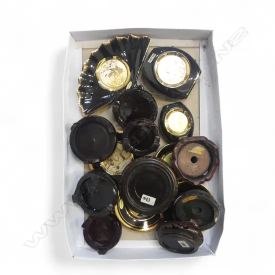 JAPANESE CHOKIN PLATES + ORIENTAL WOODEN STANDS