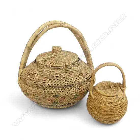 LG SAMOAN BASKET, WITH A COIL WORK ABATE, HIGHLANDS PAPUA NEW GUINEA