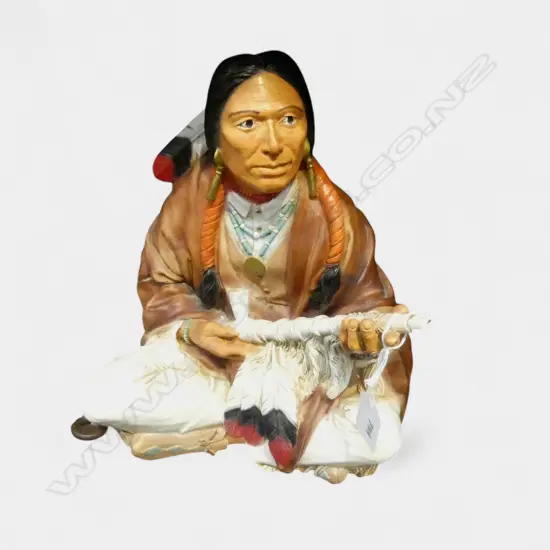 ITALIAN CASTAGNA RED INDIAN SEATED FIGURE H280MM