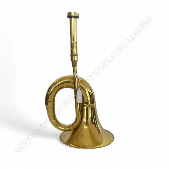 OLD BRASS CAR HORN,  WORKING, L.330mm