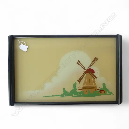 ART DECO TRAY, WINDMILL DESIGN 305x490mm