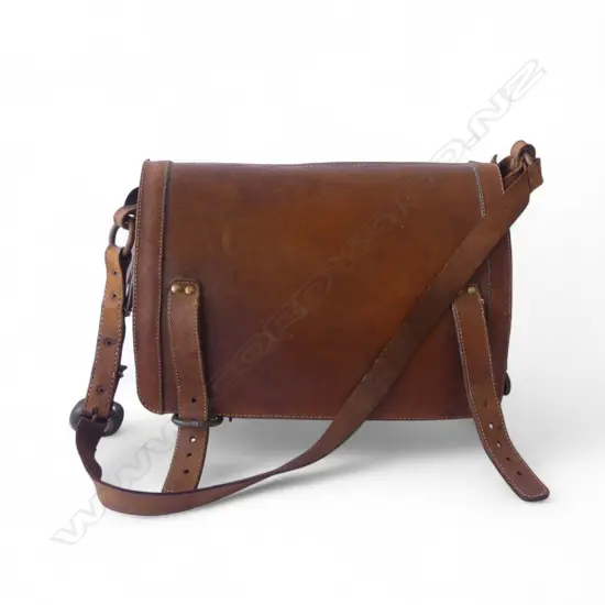 LEATHER SATCHEL W.350mm