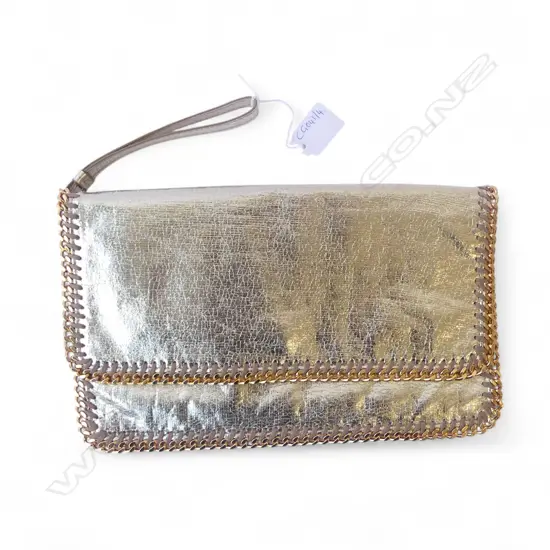 STELLA MCCARTNEY GOLD EVENING BAG W.285mm