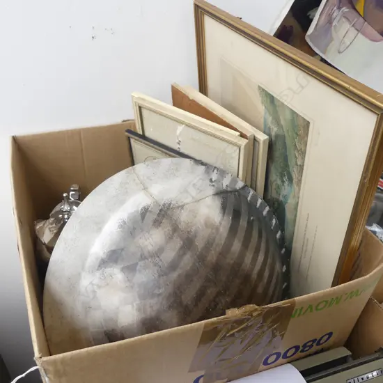 ASST. SILVER PLATE, ARTWORKS, ETC