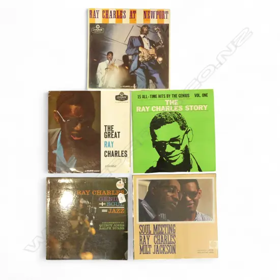 5 RAY CHARLES LPs Provenance: Ex Collection Wellington Choy