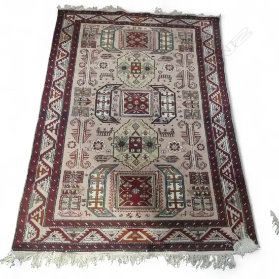 HAND KNOTTED WOOL PILE RUG 1920x1290mm