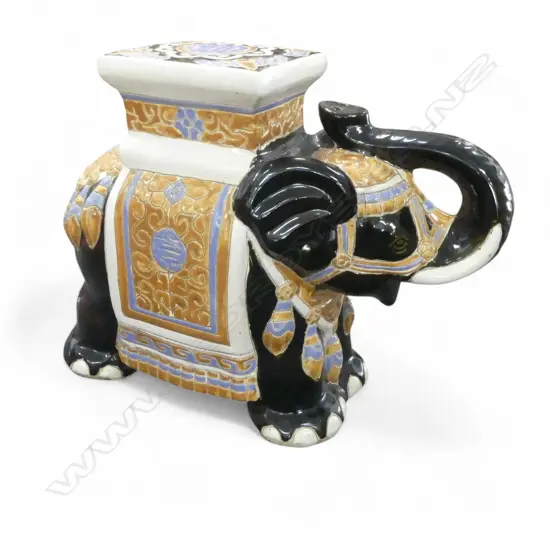 BLACK ELEPHANT STOOL H.440mm