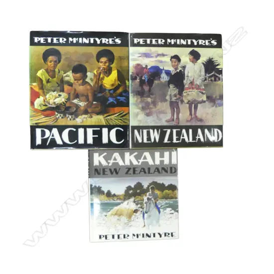 3 PETER MCINTYRE ART REFERENCE BOOKS, ONE AUTOGRAPHED