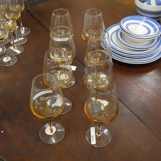 SET OF 8 BROSTE COPENHAGEN WINE GLASSES