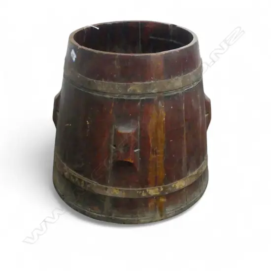 VINTAGE WOODEN BARREL H.400mm, 455mm dia