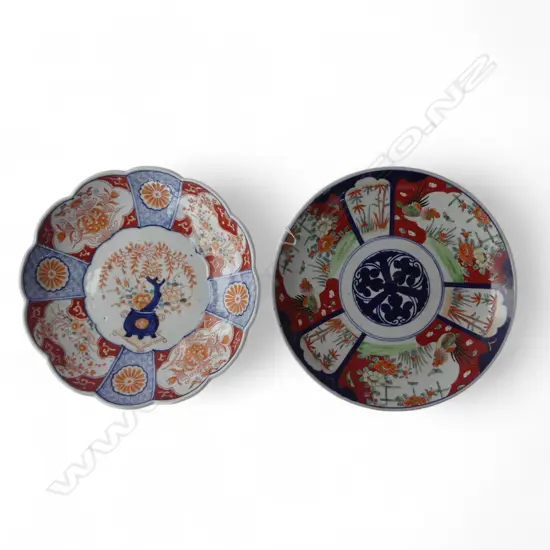 2 JAPANESE IMARI PLATES 315mm dia