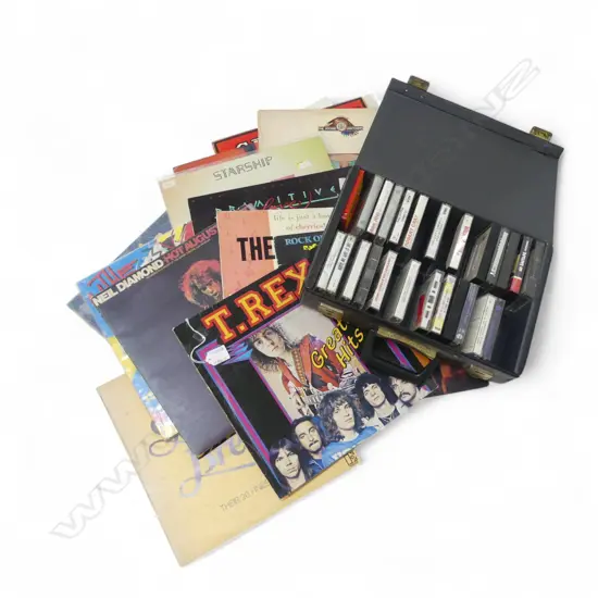 ASST. RECORDS; T.REX ETC + CASE OF CASETTES