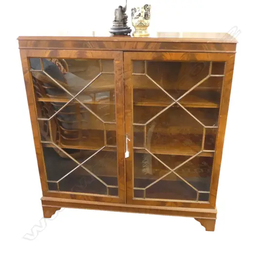 MAHOGANY DISPLAY CABINET 1090x330x1115mm
