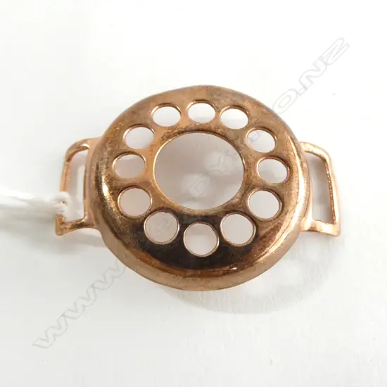 9ct ROSE GOLD VINTAGE trench WRISTWATCH PROTECTOR shrapnel guard 7.2gms 