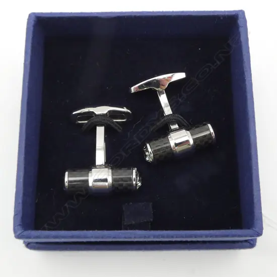 PAIR BOXES SWAROVSKI  CUFF LINKS