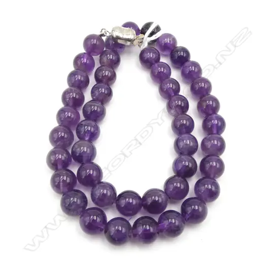 AMETHYST BEAD NECKLACE