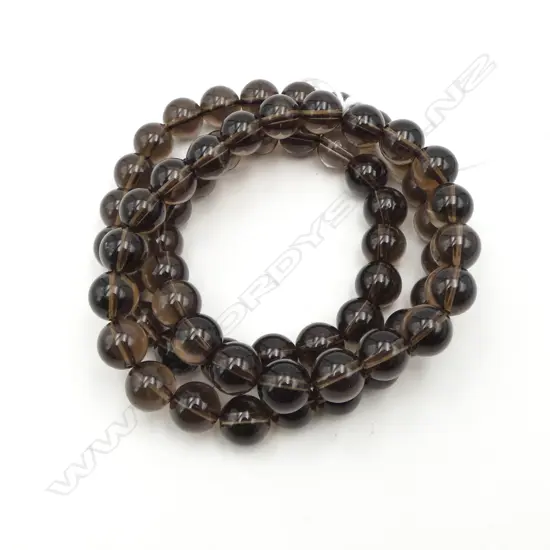 SMOKEY TOPAZ BEAD NECKLACE