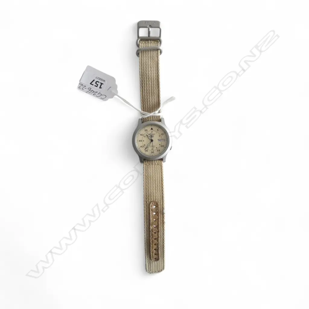 SEIKO 5 AUTO 21 JEWEL GENT'S WATCH running Image 1++