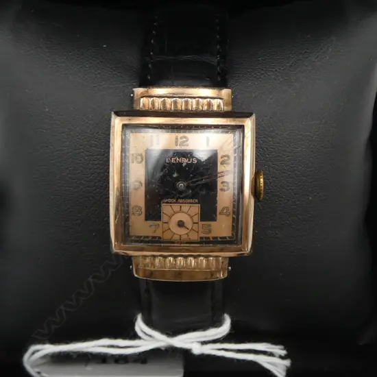 BENRUS VINTAGE GENTS TANK WRISTWATCH