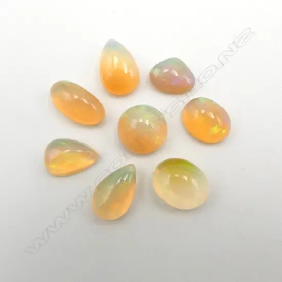 8 ASST. ETHIOPIAN OPAL CABOCHONS, 14.26ct
