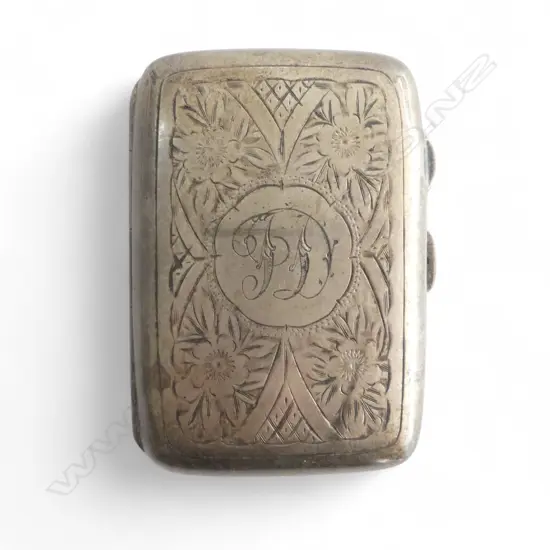 Birmingham 1919 SILVER ENGRAVED CIGARETTE CASE 61gms