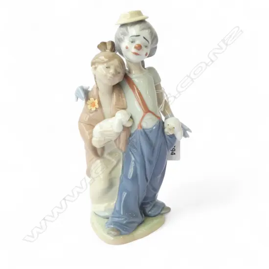 LLADRO FIGURE GROUP CLOWN & GIRL H.230mm