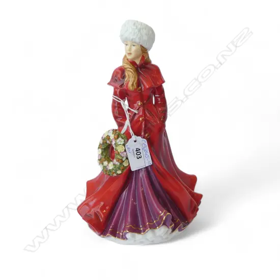 ROYAL DOULTON FIGURE HOLIDAY GREETINGS H.240mm in box